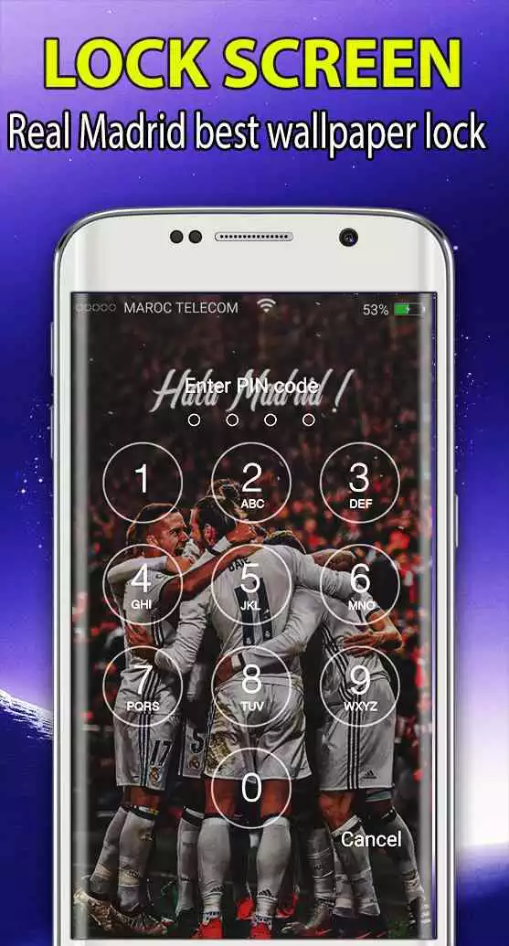 Play Real Madri|)  Lockscreen  themes wallpaper 2018 HD